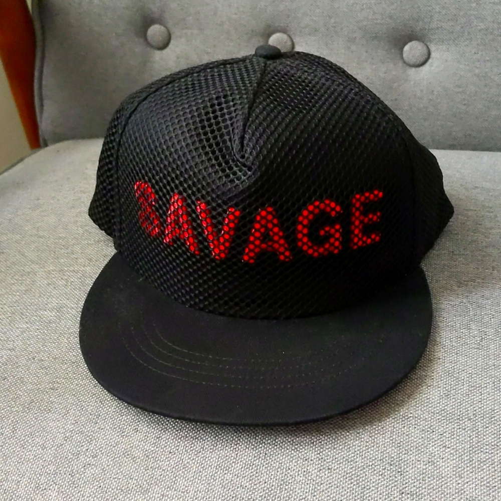Black Hat / Cap with "Savage" Word Graphic